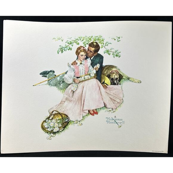 Lot of 4 Vintage Norman Rockwell Art Prints Americana Unframed 13x10 - Picture 4 of 5
